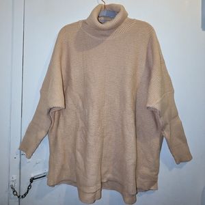 NWOT Womens Long Sleeve Turtleneck Sweaters Oversized Knit Loose Pullover Tunic
